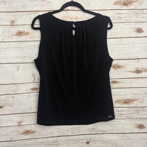 Ivanka Trump Black Keyhole Career Sleeveless Tank Top